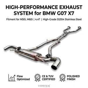 ท่อไอเสียแบบ Catback สแตนเลส Vortex พร้อมวาล์ว สำหรับ BMW X7 G07 M50i M60i 4.4T V8 ปลายท่อขัดเงาคู่ ปี 2019-2026 เชื่อม TIG พร้อมขาแขวน - Product Image 1