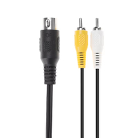 Câble audio-vidéo AV 5 broches de 1,8 m, cordon de connexion AV pour console de jeu Sega Genesis 1 Mega Drive Master System