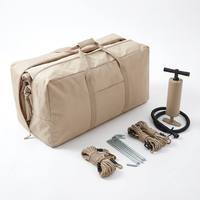 Tente de glamping gonflable personnalisée avec fenêtre panoramique, cabane pneumatique portable imperméable pour 4-5 personnes, idéale pour la plage et le camping familial