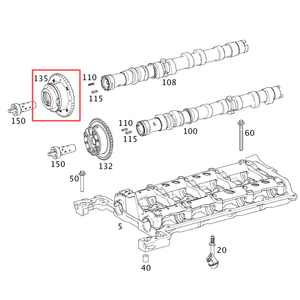 A2710501500 A2710503447 Ajustador do Eixo de Comando de Admissão para Mercedes-Benz C180 E200 E260 SLK200 C260 E200L E260L C250 2011-2015 |   Novo - Product Image 5