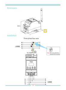 เซ็นเซอร์ตรวจวัดพลังงานแบบไร้สาย Deye SUN-SMART-CT01 สำหรับระบบอินเวอร์เตอร์พลังงานแสงอาทิตย์ - Product Image 5