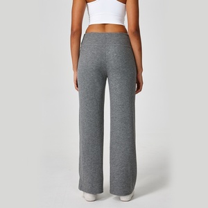<span class=keywords><strong>Pantalon</strong></span> droit coupe bootcut pour <span class=keywords><strong>femme</strong></span>, taille élastique avec cordon de serrage, ample et fluide, longueur ras du sol, en <span class=keywords><strong>polyester</strong></span>, <span class=keywords><strong>viscose</strong></span> et <span class=keywords><strong>élasthanne</strong></span>, couleur unie, idéal pour l'été - Product Image 2