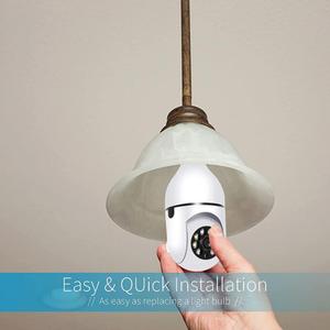 Bombilla LED Inteligente 360 para el Hogar, E27 PTZ, Cámara <span class=keywords><strong>de</strong></span> <span class=keywords><strong>Vigilancia</strong></span> Inalámbrica para Interiores, Visión Nocturna - Product Image 4