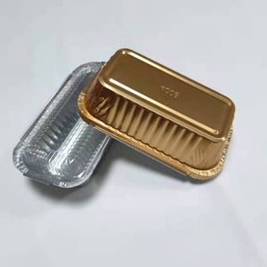 Cấp Thực Phẩm Dùng Một Lần Lá Vàng <span class=keywords><strong>Container</strong></span> 199*115*55 Mm 650 Ml Lá <span class=keywords><strong>Container</strong></span> Khay Cho Bánh Nướng Mô Hình Takeaway Deli Món Tráng Miệng - Product Image 3