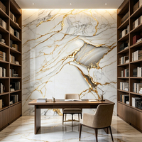 Panneau mural en PVC marbré brillant moderne pour la décoration intérieure, matériau PVC imperméable pour les salles de bain et les hôtels