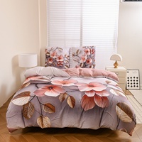 Parure de lit en microfibre unie 100% avec impression numérique