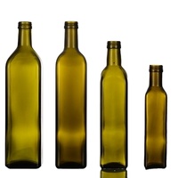 Bouteille en verre d'huile d'olive de forme carrée avec bouchon de bouteille 31.5*24mm 250ml 500ml 750ml 1000ml