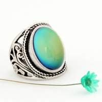 Bague magique à couleurs changeantes, bague d'humeur, en alliage de Zinc, pierres précieuses, bijoux de mode unisexes, 782252