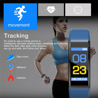 Nouveautés 2024 Bracelet intelligent étanche IP67 avec moniteur de fréquence cardiaque, application Fitpro, podomètre, montre connectée sportive 115 Plus avec moniteur de sommeil