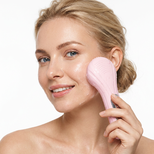 <b>Heated</b> Silicone Facial Cleansing <b>Brush</b> Constant Temperature Sonic Vibration Face Cleanser Massager 6 Gears Skin Care Device - Product Image 1