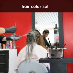 Pinceau de coloration naturelle des cheveux pour femmes, vente en gros d'outils de <span class=keywords><strong>barbier</strong></span>, bol à mélanger teinté, peigne de teinture, ensemble cache-oreilles de défense - Product Image 2