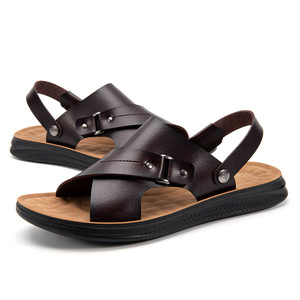 <span class=keywords><strong>Sandali</strong></span> da <span class=keywords><strong>uomo</strong></span> fatti a mano <span class=keywords><strong>in</strong></span> <span class=keywords><strong>vera</strong></span> <span class=keywords><strong>pelle</strong></span> pantofole piatte da esterno a due vie uso <span class=keywords><strong>sandali</strong></span> per gli uomini di alta qualità - Product Image 1