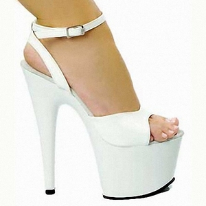 Sandali Rossi con <span class=keywords><strong>Tacco</strong></span> Sottile Super Alto <span class=keywords><strong>17</strong></span> cm da Donna, Estivi, Peep Toe, Sexy, con Fibbia Grande, per Ballerine Esotiche, Feste, Pole Dance - Product Image 4