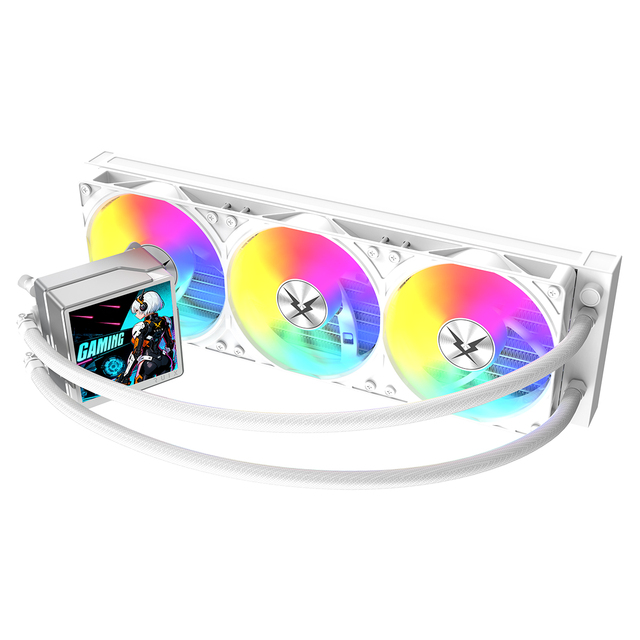 Ruix 360mm ARGB AIO Liquid Cooler DIY Video Display LCD Moive Display Copper Heatsink CPU Water Cooler PC Radiator