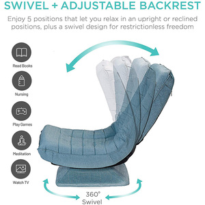 2022 nouvelle vente chaude prix de gros cuir et tissu banane chaise de lune pivotante à bascule - Product Image 2