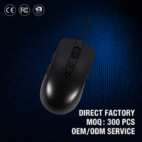OEM/ODM Mouse Optik Berkabel USB 1.5M Terbaru, Elegan, Modis untuk Kantor, Warna Hitam, Khusus Tangan Kanan, RGB Backlit 6 Tombol