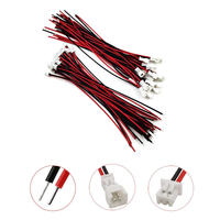 1 Kabel JST 2-pin 25mm dengan Konduktor Tembaga Berlapis Timah Berisolasi PVC 100mm untuk Aplikasi Elektronik