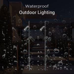 Lampes murales extérieures en aluminium LED cylindriques à intensité variable, étanches, éclairage paysager de jardin, éclairage de cour, projecteur LED à <span class=keywords><strong>double</strong></span> tête réglable - Product Image 4