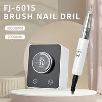 Lime à ongles électrique sans fil professionnelle portable, puissante, avec moteur à balais 30000 tr/min, en acier inoxydable, noire, avec logo personnalisé pour