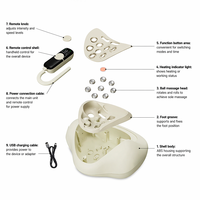Oreiller de massage cervical EMS avec chaleur, traction et vibration, appareil de massage électrique pour le cou et les épaules avec télécommande