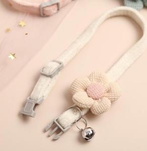 <span class=keywords><strong>Collar</strong></span> para gato y perro pequeño con campana y flor para Navidad, bonito <span class=keywords><strong>collar</strong></span> de lana para mascotas, suministro barato para gato - Product Image 6