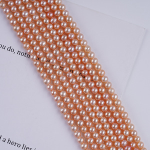 Perles d'eau douce baroques violettes Wenchi 3-4 mm, naturelles, blanches, à deux faces, modèle Zhuji 30152 pour collier DIY, perles en vrac - Product Image 1