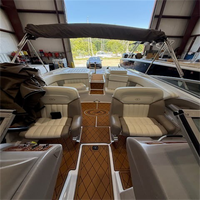 Tapis de pont en mousse EVA imitation teck pour plateforme de bain et cockpit de bateau, style SeaDek MarineMat, auto-adhésif, pour Cobalt 262 2004