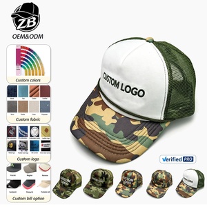 Gorra Trucker Snapback Ligera de Malla y Espuma con Logotipo Personalizado, Gorra de Béisbol de Camuflaje de Moda con Cuerda para Viajes y Streetwear - Product Image 1