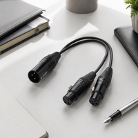 Câble audio XLR mâle vers double XLR femelle, répartiteur 1 entrée 2 sorties, en PVC, conducteurs en cuivre sans oxygène XC1029JSH, pour mélangeurs et microphones, 3 mètres