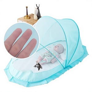 Zanzariera per <span class=keywords><strong>Lettino</strong></span> Neonato, Tenda a <span class=keywords><strong>Baldacchino</strong></span> per Bambini, Copertura Zanzariera Traspirante Pieghevole per Culla Senza Fondo per Neonati - Product Image 1