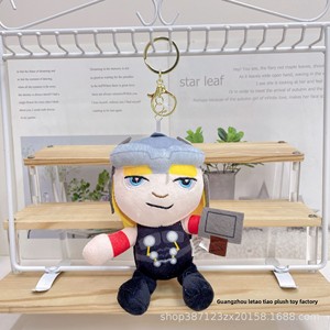 Figurine en peluche Avengers Spiderman <span class=keywords><strong>Hulk</strong></span> <span class=keywords><strong>Thor</strong></span> de 4 pouces, rembourrée en coton PP, pour les 14 ans et plus, avec accessoire porte-clés - Product Image 5