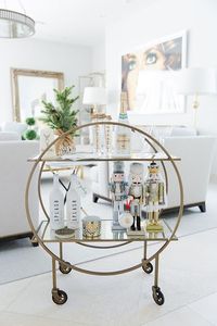 <span class=keywords><strong>Chariot</strong></span> à bar en métal et <span class=keywords><strong>bois</strong></span> à deux niveaux, style industriel moderne, doré, avec revêtement en poudre, roulettes, pour la maison, la cuisine, le salon, la cave à vin - Product Image 2