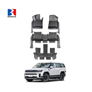 wholesale Factory Custom 5D TPE <b>Rubber</b> Eco-friendly Waterproof Anti Slip 5D Car <b>Floor</b> Mats 4 Pieces for Hyundai SantaFe 2024 - Product Image 2