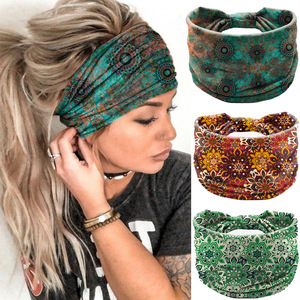 Nuove bandane etniche africane calde Boho fascia elastica <span class=keywords><strong>per</strong></span> <span class=keywords><strong>capelli</strong></span> fiori fiori Mandala ampia fascia <span class=keywords><strong>per</strong></span> <span class=keywords><strong>capelli</strong></span> Spa <span class=keywords><strong>per</strong></span> il trucco fascia <span class=keywords><strong>per</strong></span> la felpa annodata - Product Image 2