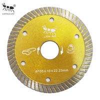 LITTLE ANT Factory Turbo Lame diamantée à coupe rapide de 4 pouces (105 mm) pour la découpe de pierre artificielle, de céramique et de carreaux de porcelaine