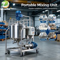 Cuve de mélange chimique industrielle 500L en acier inoxydable avec agitateur et chemise chauffante/refroidissante 380V 1-4kW
