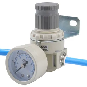YIDI AR2000 1/4 Air Pressure Regulator valve With Gauge fittings for Air Compressor of Pneumatic Airtac type Regulating Valves