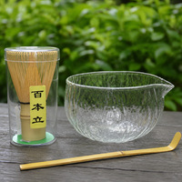 Bol à Matcha en Verre Borosilicate Transparent Nouveau et Populaire avec Bec Verseur Anti-déversement – Vente en Gros