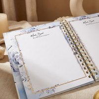 Carnet de planification de mariage personnalisé A5, organisateur de mariage, journal, couverture en tissu PP, impression couleur intégrale, reliure spirale, planification de mariage