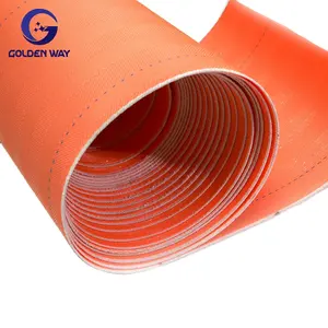 High quality orange Woven Vacuum Desulfurization Filter Cloth Polyester Filter Conveyor Belt for Power Plant