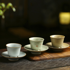 Taza de té Beixitang Yichen con diseño de encaje, taza individual de porcelana para degustación de té, set de regalo. - Product Image 4