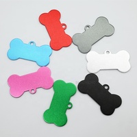 Placa de Identificación Personalizable para Perros, Llavero para Perros, Etiquetas para Mascotas para Grabar, Placas de Identificación en Forma de Hueso de Aluminio, Coloridas para Perros y Gatos