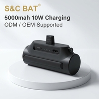 Mini batterie externe portable 5000 mAh avec béquille, indicateur LED, USB-C pour iPhone, Samsung et iPad – Vente en gros