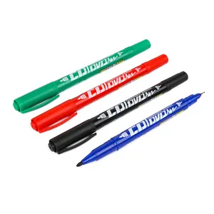 Pens And Markers G-107 Custom LOGO Fade Resistant Double Point Alcohol Waterproof Permanent Marker Pen Extra Fine Tip/round Tip Permanent Marker