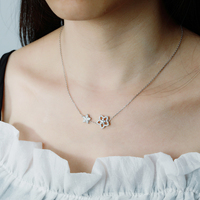 Nouveauté Collier pendentif halo en argent sterling 925 avec zircone, bijoux de mariée étincelants en CZ