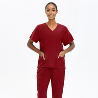 Tenues d'infirmière personnalisées avec logo, nouveau style, mode unisexe, blanches, médicales, élastiques, blouses d'hôpital, extensibles dans les 4 sens, en spandex dobby