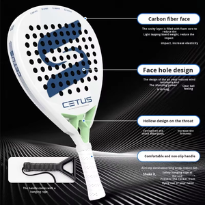 Raqueta de Pádel de Fibra de Carbono UD - Alta Potencia y Control de Grado Profesional, Diseño Aerodinámico Ligero, Absorción de Impactos con Núcleo de EVA - Product Image 5