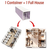 Maison conteneur préfabriquée extensible 20FT 40FT, maison modulaire portable, mini-maison pliable, maison mobile habitable