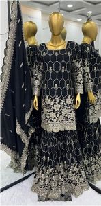Nouvelle arrivée Georgette Sharara Suit et Dupatta Set Entièrement cousu Pakistanais Sharara Suit pour mariage Sharara Suit au meilleur prix - Product Image 3