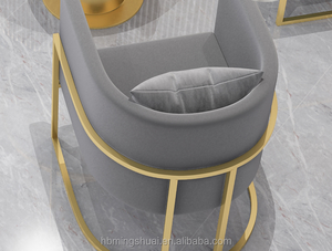 Furnitur Modern Ruang Tamu Kursi Boncengan Beludru Kit De Manicure Aman Emas Mesa Kursi Makeup Beludru Portabel - Product Image 4